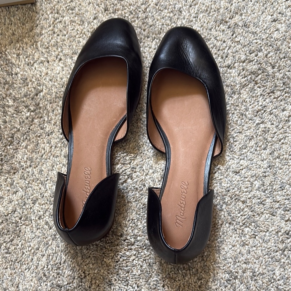 Madewell Black Flats for Effortless Style - Never Worn